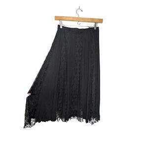 LAPIS Lace Panel Maxi Skirt Womens XL Black Fairycore Grunge Whimsigoth Romantic